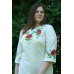 Embroidered dress Plus Size "Ukrainian Charm" gray